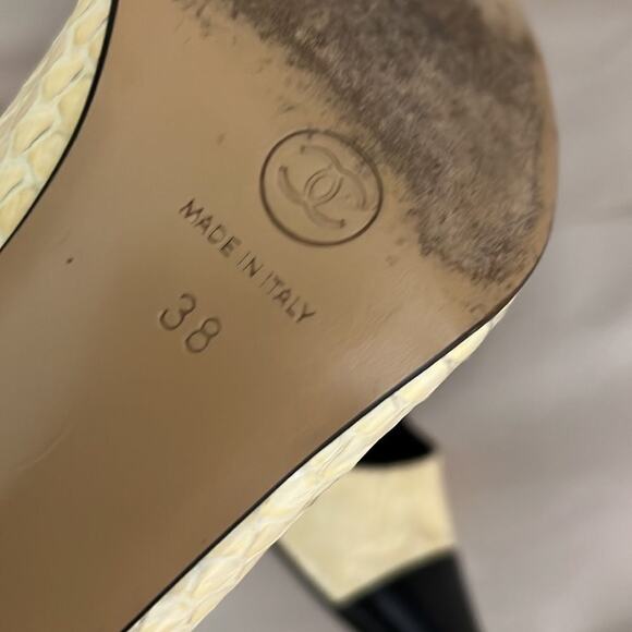 CHANEL VINTAGE SNAKESKIN PUMPS SIZE 8 - Picture 5 of 8